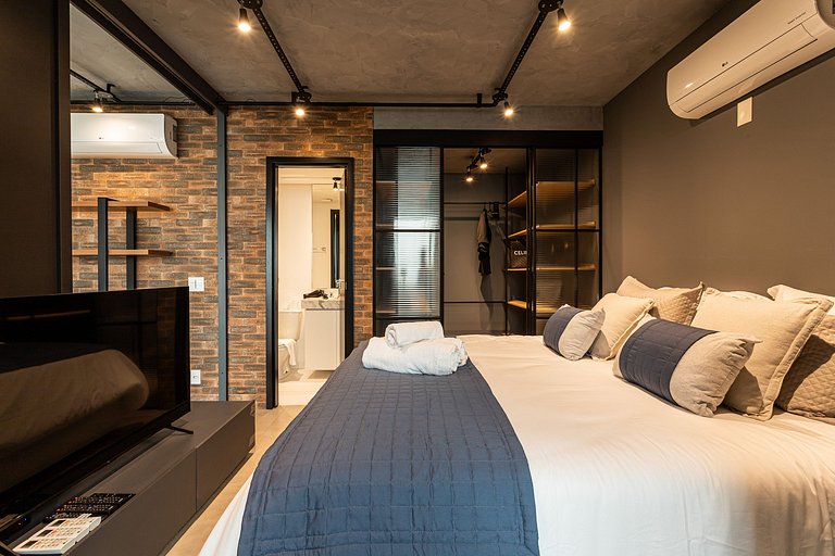 Lindo apê com Jacuzzi e cama King | Itaim Bibi