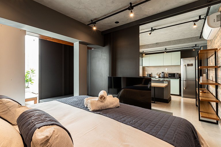 Lindo apê com Jacuzzi e cama King | Itaim Bibi