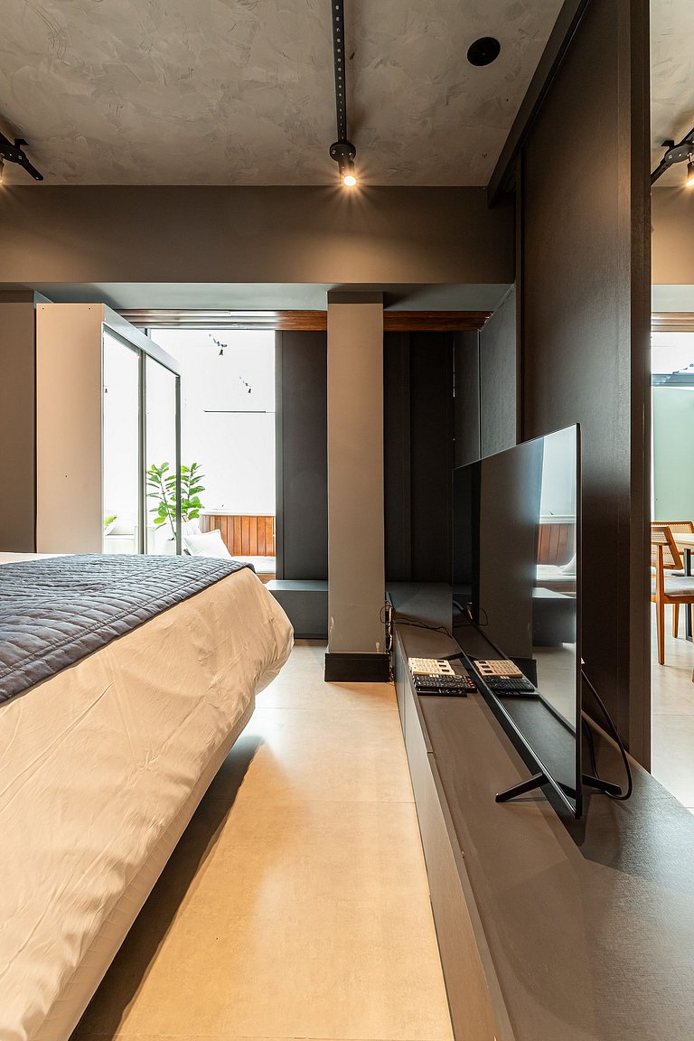 Lindo apê com Jacuzzi e cama King | Itaim Bibi