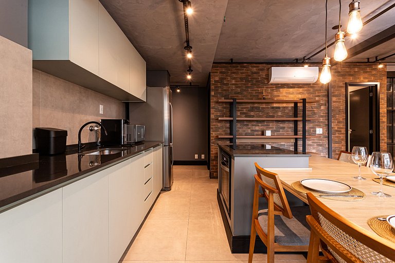 Lindo apê com Jacuzzi e cama King | Itaim Bibi