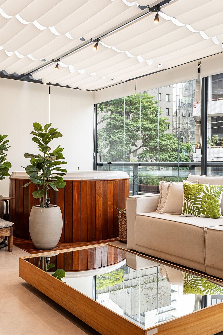 Lindo apê com Jacuzzi e cama King | Itaim Bibi