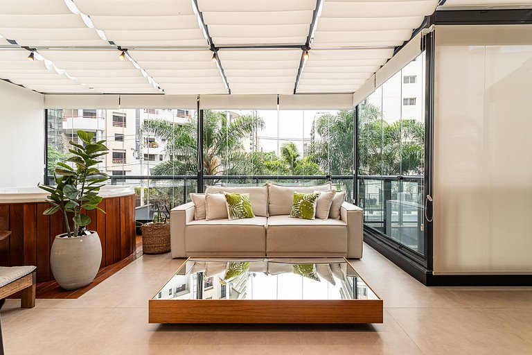 Lindo apê com Jacuzzi e cama King | Itaim Bibi