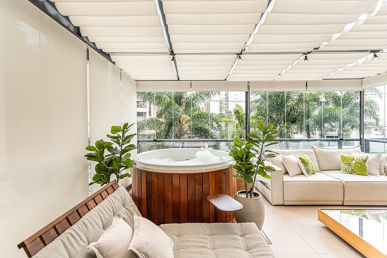 Lindo apê com Jacuzzi e cama King | Itaim Bibi