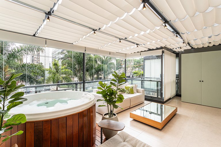 Lindo apê com Jacuzzi e cama King | Itaim Bibi