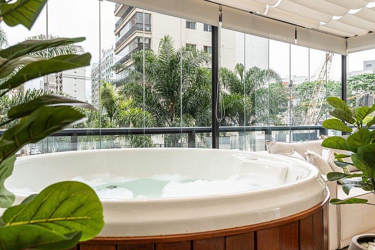 Lindo apê com Jacuzzi e cama King | Itaim Bibi
