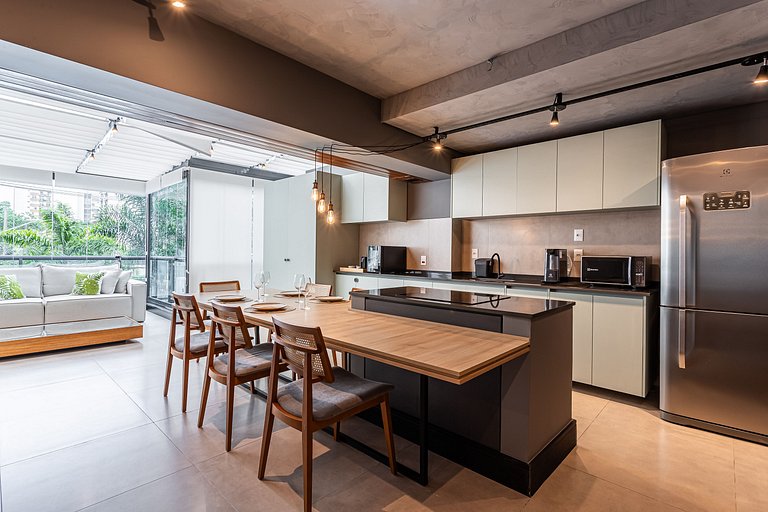 Lindo apê com Jacuzzi e cama King | Itaim Bibi