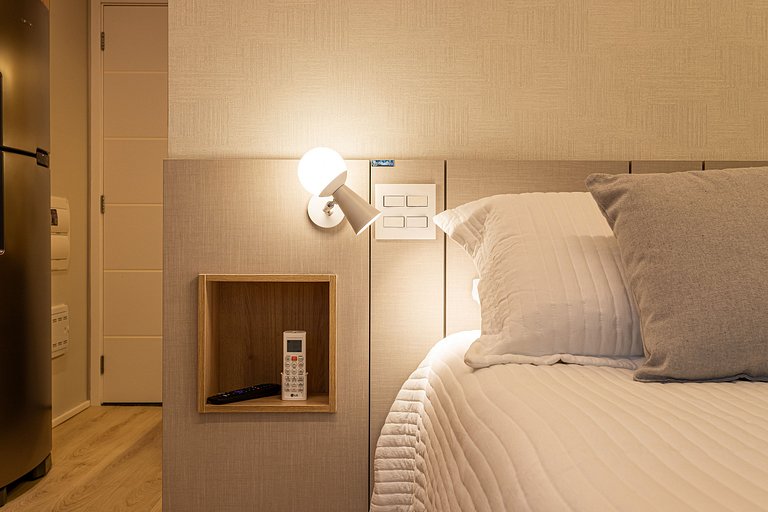 Studio Moderno e Aconchegante 27m | Campo Belo