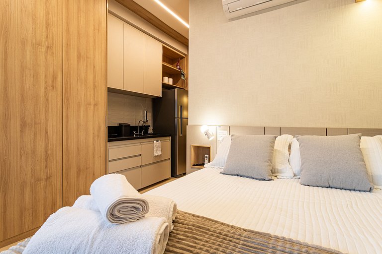 Studio Moderno e Aconchegante 27m | Campo Belo