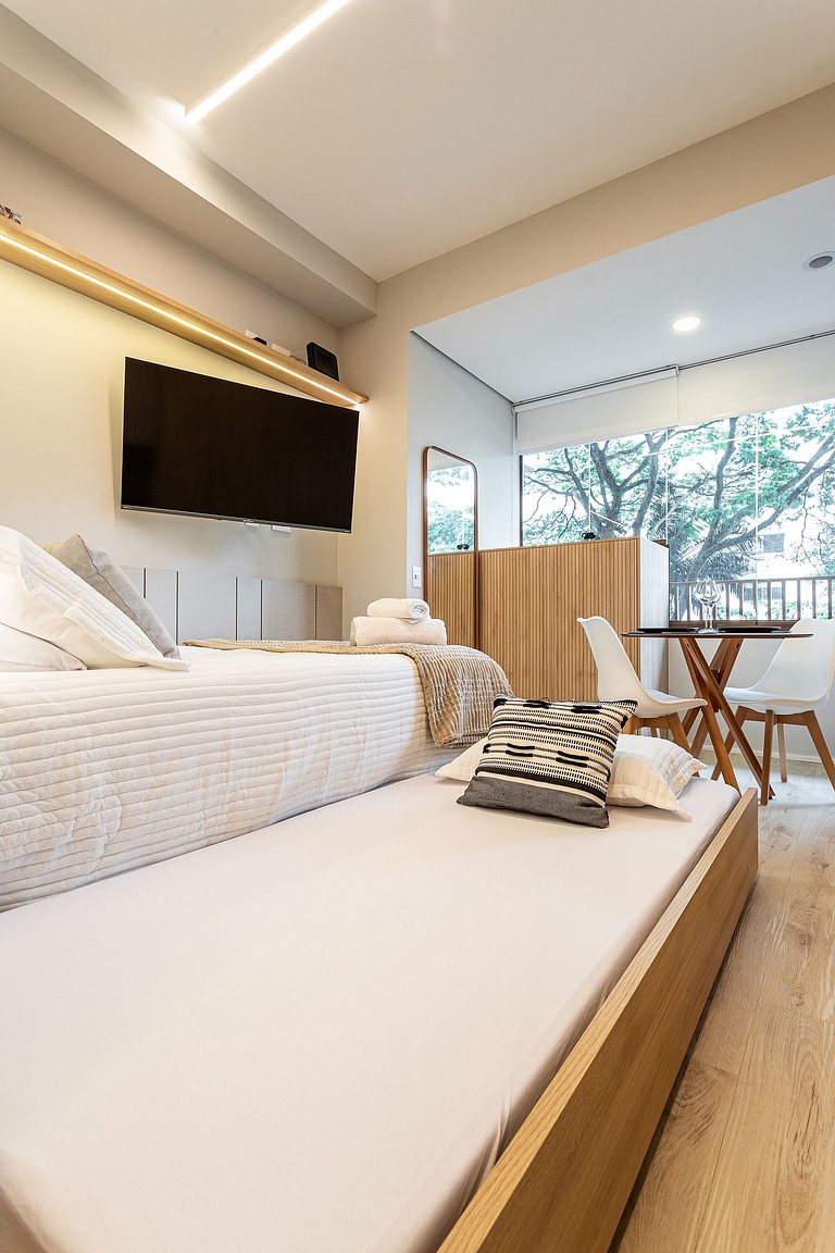 Studio Moderno e Aconchegante 27m | Campo Belo
