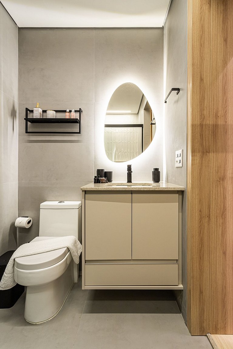 Studio Moderno e Aconchegante 27m | Campo Belo