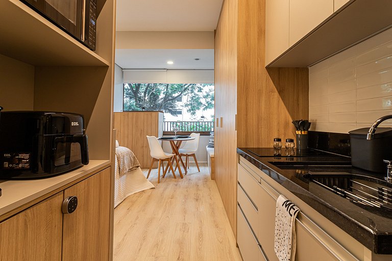 Studio Moderno e Aconchegante 27m | Campo Belo