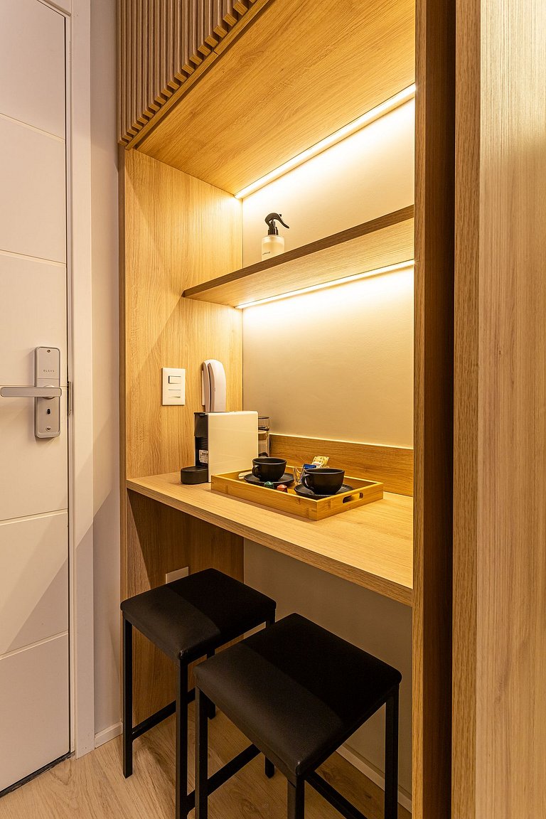 Studio Moderno e Aconchegante 27m | Campo Belo