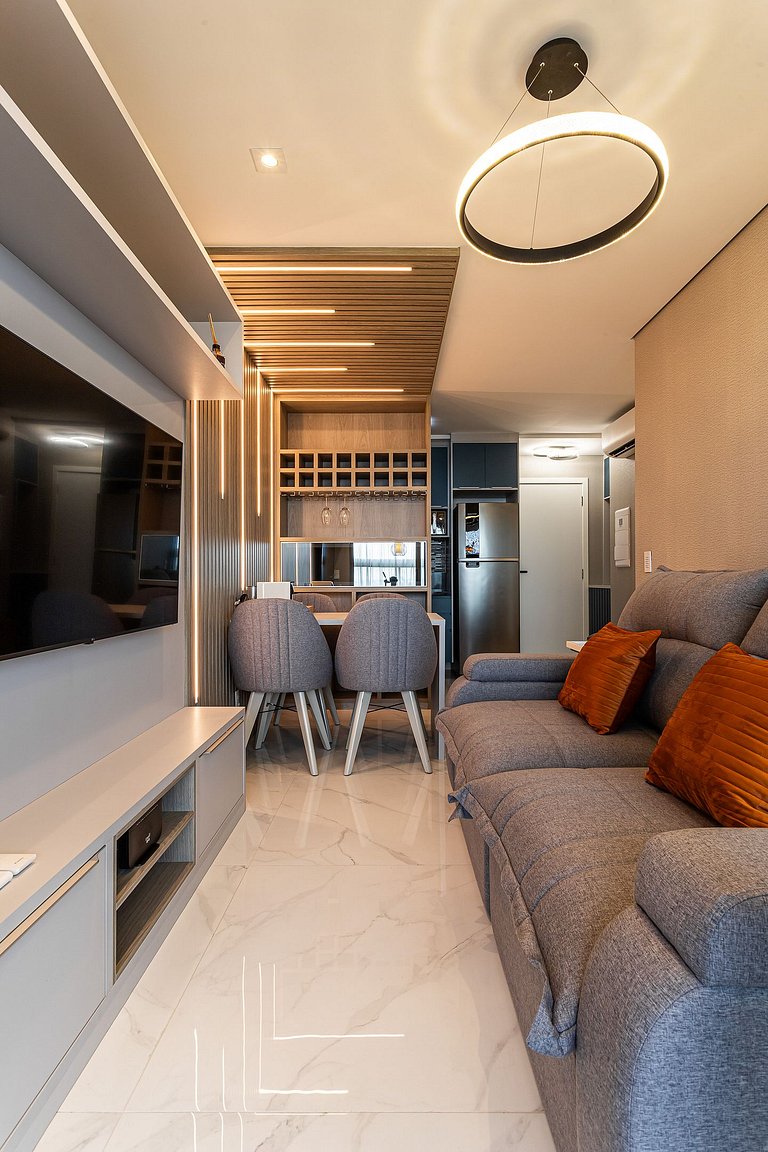 Apê Moderno | 2 dorms c/ varanda | 26° andar