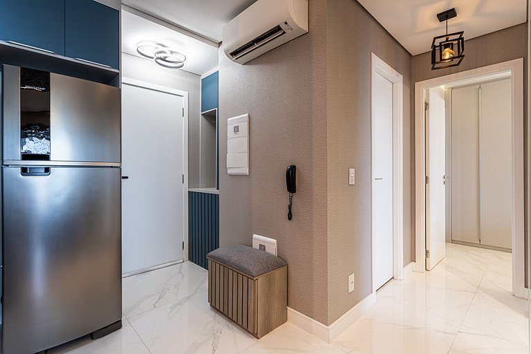 Apê Moderno | 2 dorms c/ varanda | 26° andar