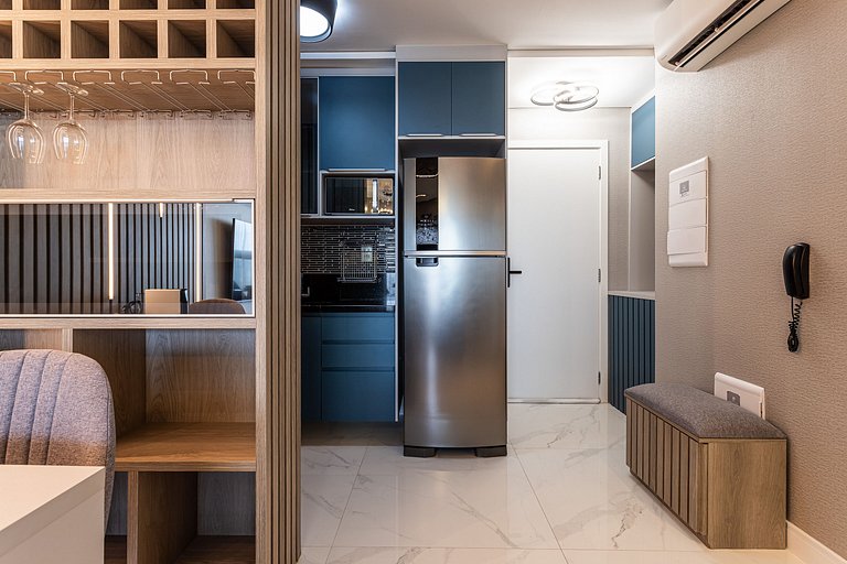 Apê Moderno | 2 dorms c/ varanda | 26° andar