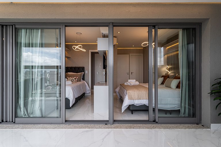 Apê Moderno | 2 dorms c/ varanda | 26° andar