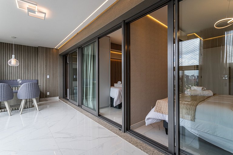 Apê Moderno | 2 dorms c/ varanda | 26° andar