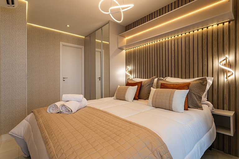 Apê Moderno | 2 dorms c/ varanda | 26° andar